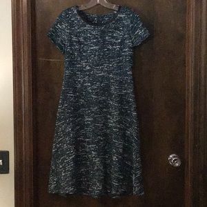 Blue green textured dress